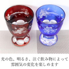 画像をギャラリービューアに読み込む, 切子グラス ペア 食洗機対応 切子 日本酒グラス 桜 ペアセット ギフトBOX付き 箱入り
